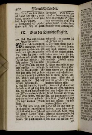 IX. Von der Standhafftigkeit