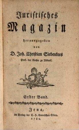 Juristisches Magazin. 1. 1782