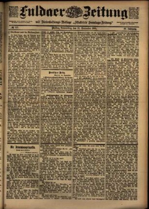 Ausgabe vom Donnerstag, den 26. September 1901.