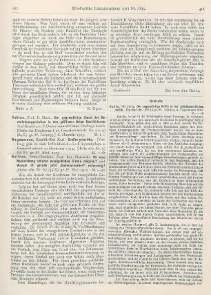 418-419 [Rezension] Dahse, Johannes, Die gegenwärtige Krisis in der alttestamentlichen Kritik