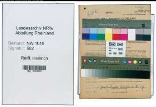Entnazifizierung Heinrich Reiff , geb. 10.06.1908 (Arbeiter)