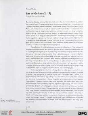 List do Gallusa (2,17)
