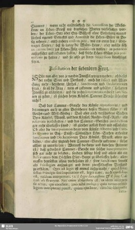 Resolution der siebendten Frag