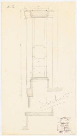 Park Hotel, Posen: Haupttreppe: Detail Schnitt 1:2