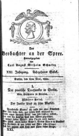 18. Stueck, 6. Mai 1822