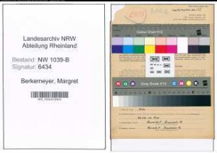 Entnazifizierung Margret Berkemeyer , geb. 05.02.1921 (Koechin)