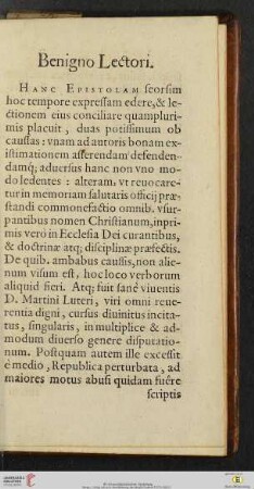 Benigno Lectori