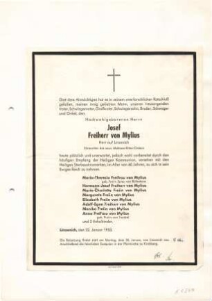 Mylius, Josef (Freiherr von Mylius)