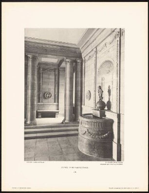 Neues Stadthaus, Berlin: Innenansicht Vestibül Klosterstraße (aus: Neubauten der Stadt Berlin, Bd. X, 1911)