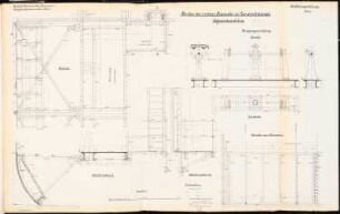 Umbau der unteren Freiarche im Landwehrkanal, Berlin: Segmentverschluss: Ansichten, Aufsicht, Grundriss, Schnitte 1:10