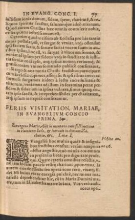 Feriis Visitation. Mariae, In Evangelium ...