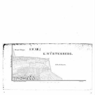 Kartenblatt SW XIII 7 Stand 1861 (nur hohenzollerischer Teil)