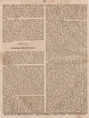 348 Kirchliche Mittheilungen