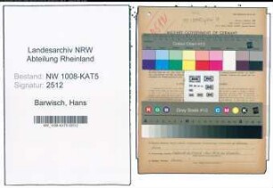 Entnazifizierung Hans Barwisch , geb. 27.10.1899 (Feuerwehrmann)