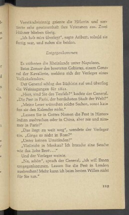 Entgegenkommen