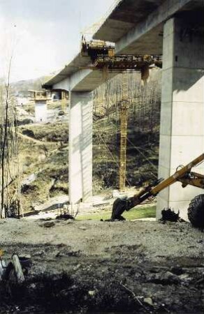 Maustobelviadukt Überbau München - Stuttgart vor dem Lückenschluß