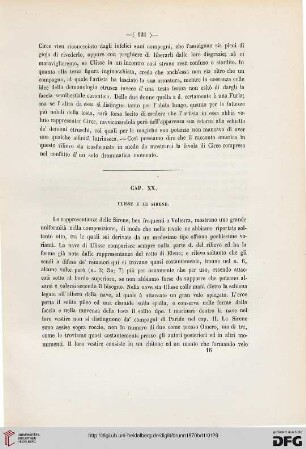 Cap. XX: Ulisse e le Sirene