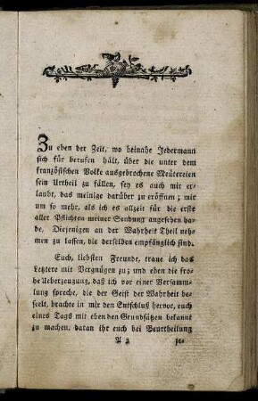 [Ueber den heutigen Empörungsgeist.]
