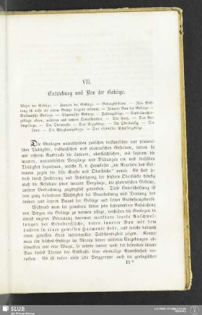 VII. Entstehung und Bau der Gebirge