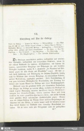 VII. Entstehung und Bau der Gebirge