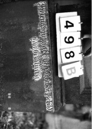 Grabstein 498 (Index: 100095220) Maße HxBxT: 171x58x14 cm: Grabstein 498B