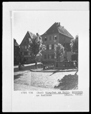 Wimpfen, Bad, Marktbrunnen am Rathaus