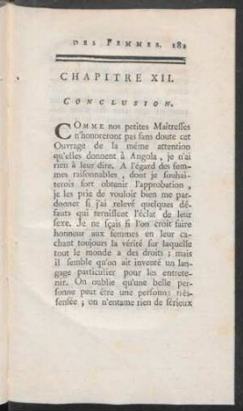 Chapitre XII. Conclusion