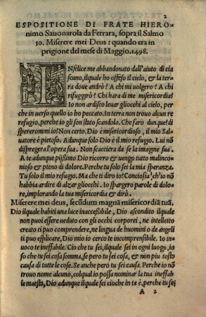 Espositione sopra il Salmo Miserere mei Deus