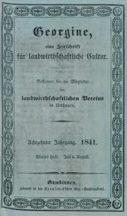 Achtzehnter Jahrgang, 1841. Viertes Heft. Juli u. August.