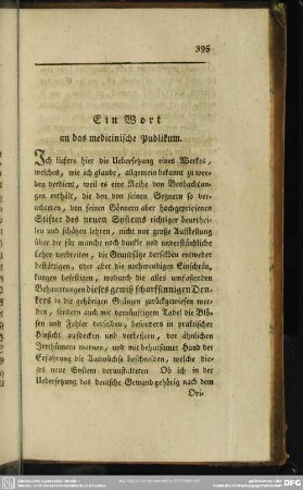 Ein Wort an das medicinische Publikum