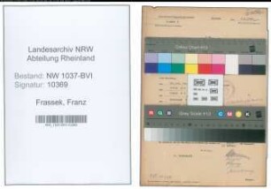 Entnazifizierung Franz Frassek , geb. 15.03.1913 (Milchhaendler)