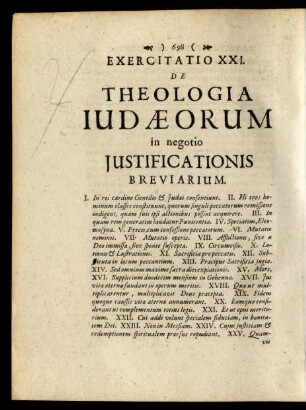 Exercitatio XXI. - Exercitatio XXIII.