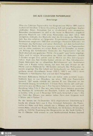 Die Alte Colditzer Papiermühle