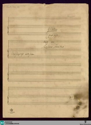 Glocken - Mus. Hs. 1418,124 : V, pf; E|b; KauS p.112