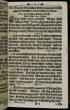 VII. Von der Göttlichen Erbarmung und Liebe gegen die Menschen, und vom Gnaden-Bund