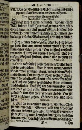 VII. Von der Göttlichen Erbarmung und Liebe gegen die Menschen, und vom Gnaden-Bund
