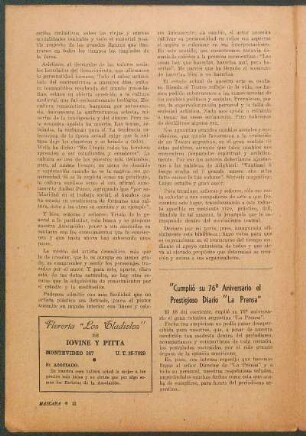 "Cumplió su 76° Aniversario el Prestigioso Diario "La Prensa"