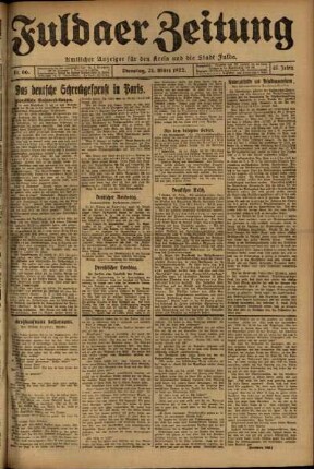 Ausgabe vom Dienstag, den 21. März 1922.
