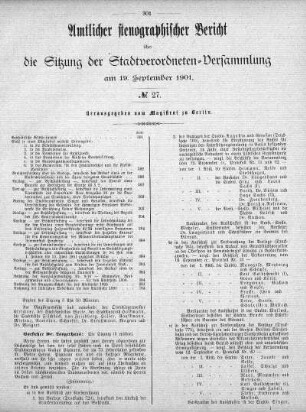 No. 27, 19. September 1901