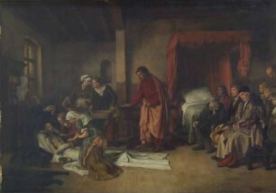 Die heiligen Frauen waschen den Leichnam Christi