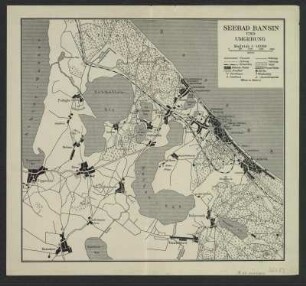 Stadtplan von Bansin, Ostseebad Heringsdorf, 1:40 000, Druck, um 1910