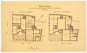 Geschäftshaus Probststraße/Poststraße, Berlin-Mitte: 3. Entwurf: Grundriss EG, 1. OG