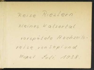 Fotoalbum der Familie Theodor Blumer