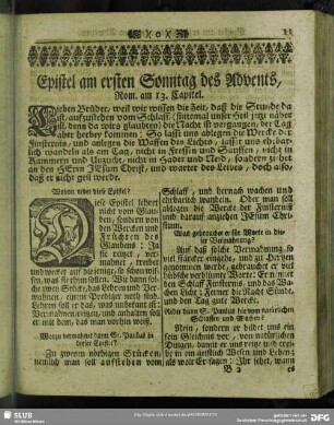 [Auslegung der Episteln und Evangelien von Advent bis Ostern]