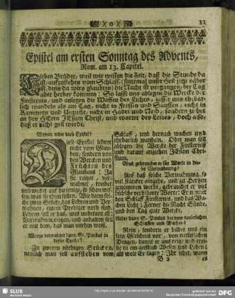 [Auslegung der Episteln und Evangelien von Advent bis Ostern]