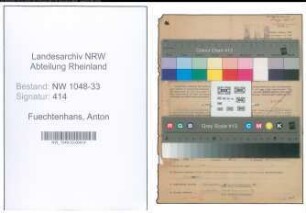 Entnazifizierung Anton Fuechtenhans , geb. 26.12.1901 (Lehrer)