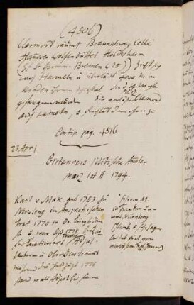 4506-4551, 23. April 1794 Birtanners politische Annalen. März I et II 1794... - Feldzug 1761