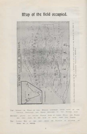 Map of the field occupied