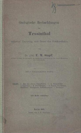 Geologische Beobachtungen