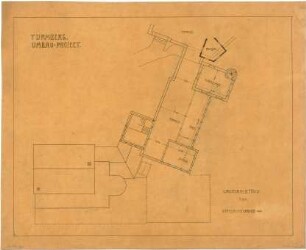 Billing, Hermann; Karlsruhe; Turmberg-Gaststätte, Erweiterung - Grundriss 3. OG